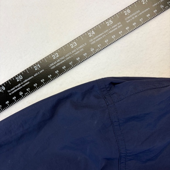 LL Bean Navy Blue Classic Anorak Womens Small Windbreaker 1/2 Zip Hooded Jacket - Picture 14 of 15